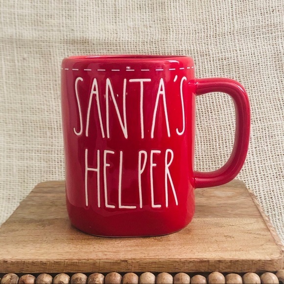 Rae Dunn Other - Rae Dunn Christmas SANTA’S HELPER 16oz Mug